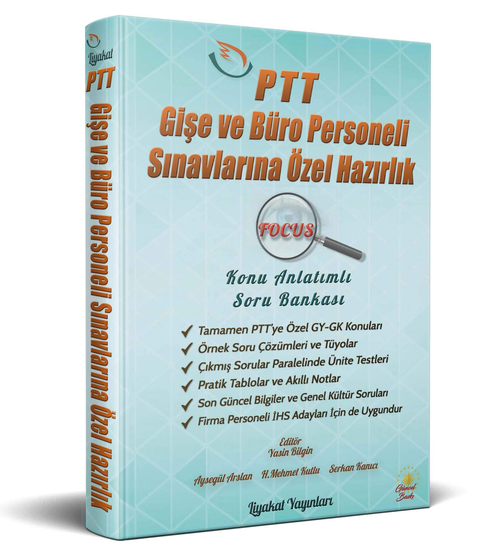 Liyakat Yayınları 2023 PTT Gişe ve Büro Personeli Sınavlarına Özel Hazırlık Konu Anlatımlı Soru Bankası FOCUS